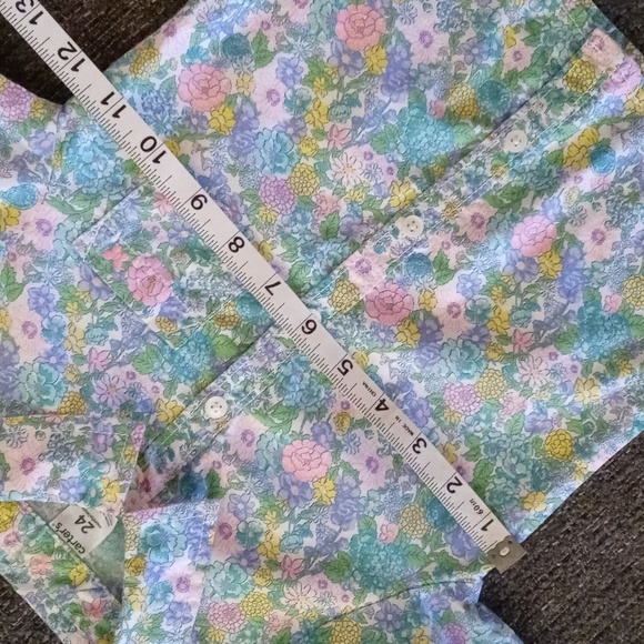 💐Carter's💐 - Multicolor Floral Poplin Button Down Top - Picture 9 of 11